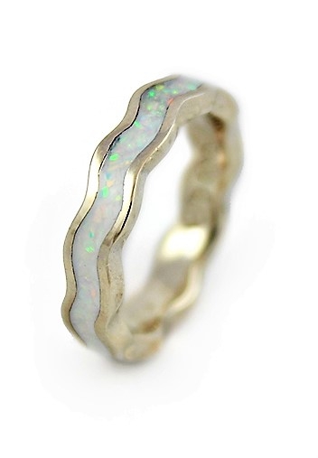 Ring, Silber, Zuchtopal, Mild Water, Southwest Art,  US. Gr. 5; 6; 7; 8; 9; 10; 11