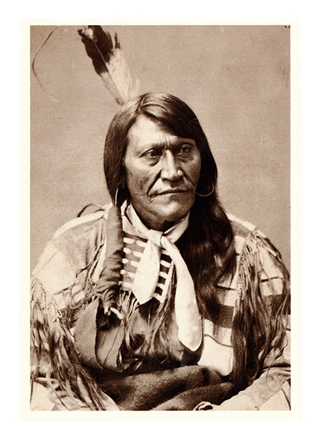 Postkarte Two Strike, Brule Sioux War Chief